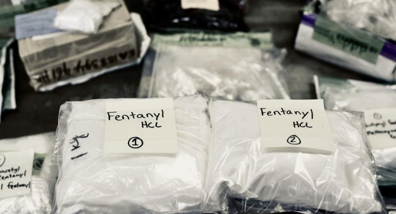 Producción de fentanilo. Foto: REUTERS