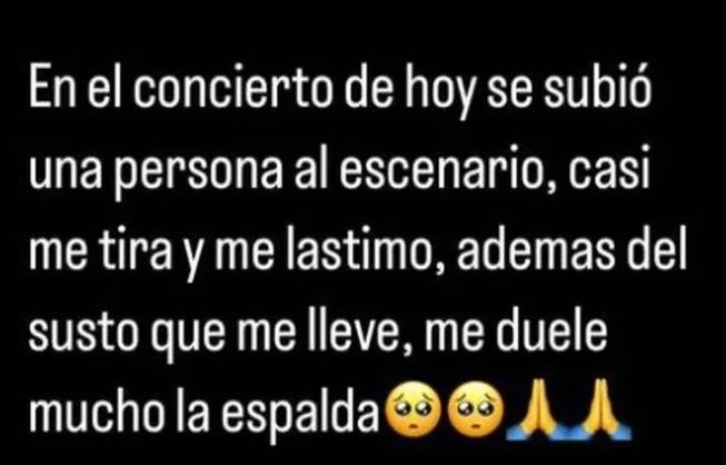 Comunicado de Belinda en redes sociales. Foto: Instagram