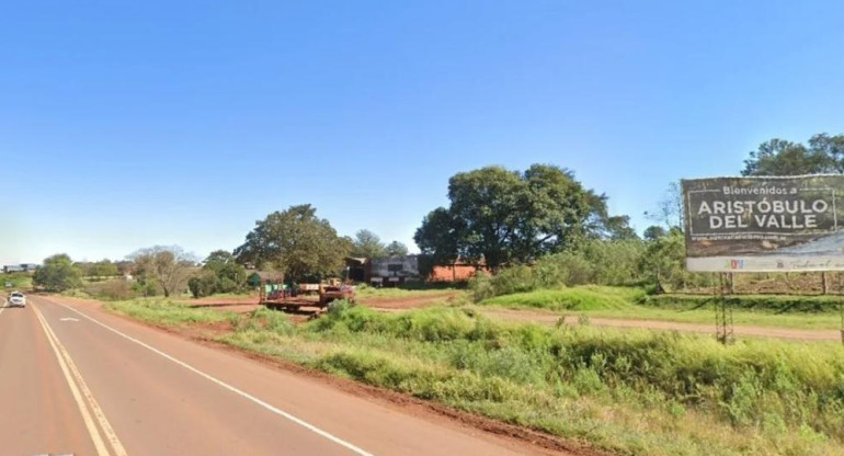 Accidente fatal en Misiones. Foto: Google Street View.