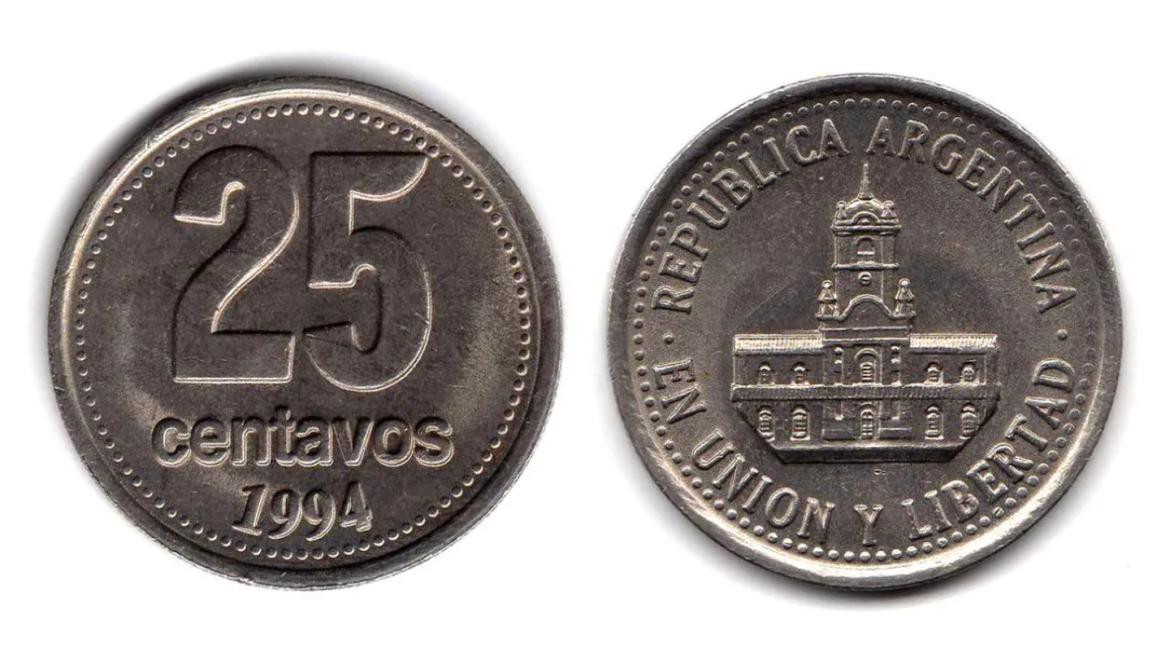 Coleccionistas pagan hasta $15.000 por un ejemplar de la moneda de 25 centavos. Foto: BCRA