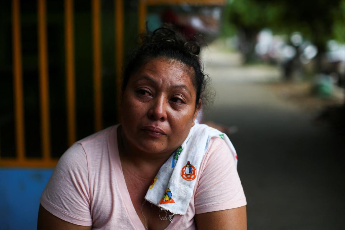 María Elizabeth Miranda, esposa de Carlos Alberto Pacheco Gutiérrez, quien murió durante un incendio en un centro de detención de migrantes en Ciudad Juárez, México