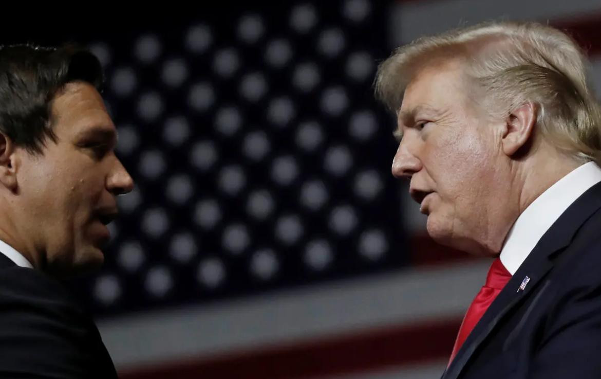 Ron DeSantis y Donald Trump. Foto: REUTERS