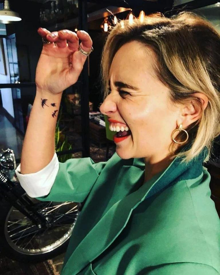 Tatuaje de Emilia Clarke sobre Game Of Thrones. Foto: Instagram.