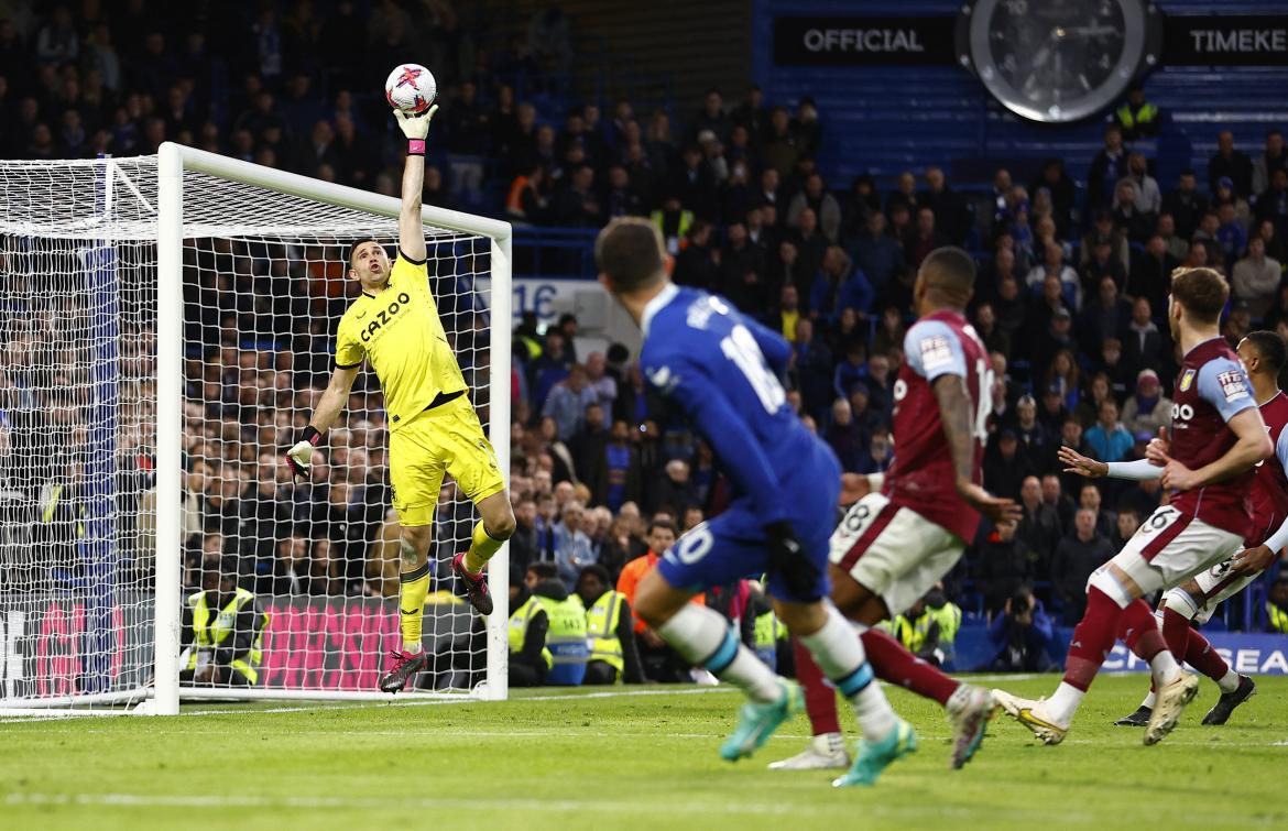 Dibu Martínez, Chelsea vs Aston Villa. Foto: REUTERS