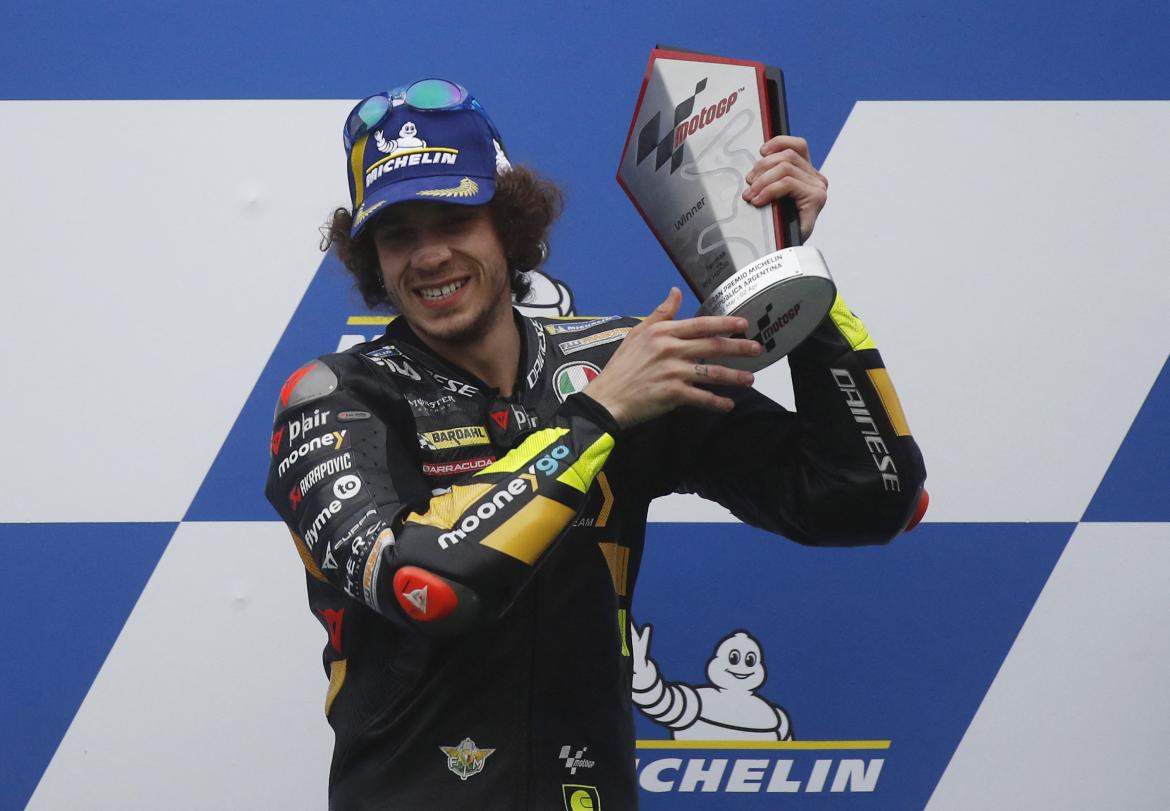 Ganador en Termas de Río Hondo; Marco Bezzecchi; MotoGP. Foto: Reuters.