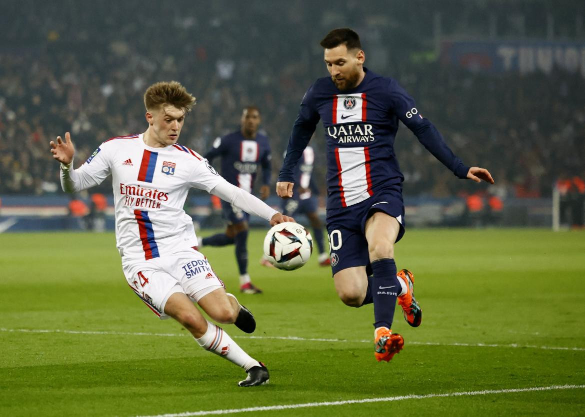 Messi; PSG vs. Olympique de Lyon. Foto: Reuters.