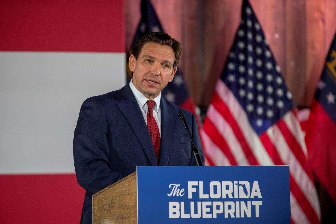 Ron DeSantis, el gobernador de Florida, Estados Unidos. Foto: Reuters.