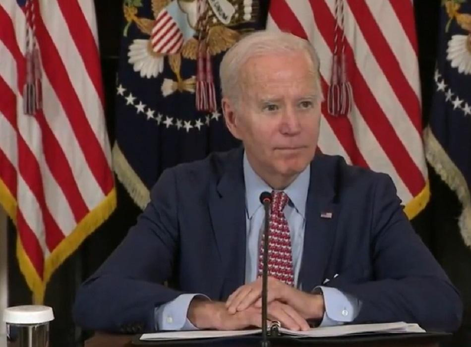 Joe Biden cuando se le preguntó por Donald Trump. Foto: captura video