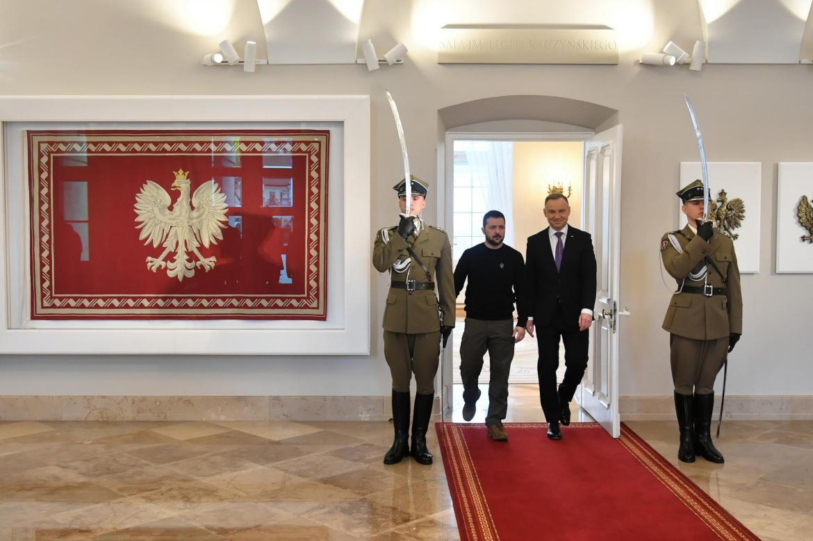 Los presidentes de Ucrania y Polonia reunidos. Foto: EFE. 