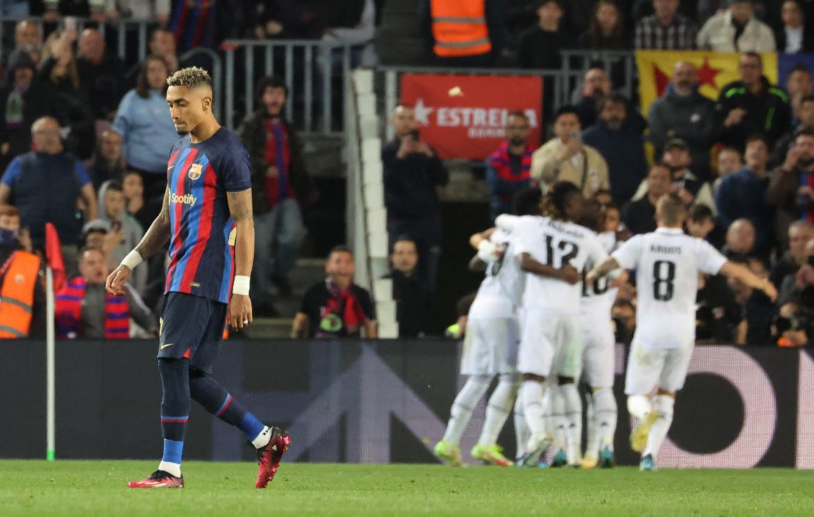 Festejo del Real Madrid ante el Barcelona por la Copa del Rey. Foto: REUTERS.