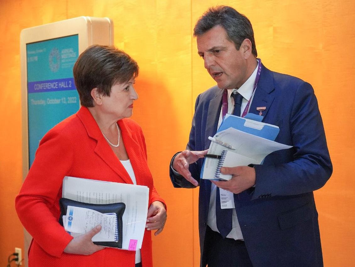 Kristalina Georgieva y Sergio Massa, FMI, NA