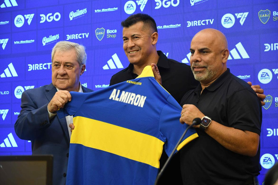 Jorge Almirón fue presentado como nuevo DT de Boca. Foto: Télam