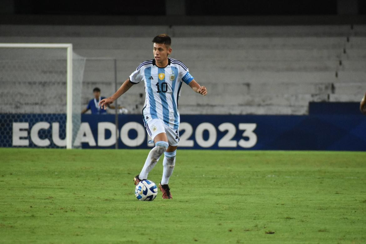 Claudio Echeverri; Selección Argentina Sub-17. Foto: Twitter @Argentina.