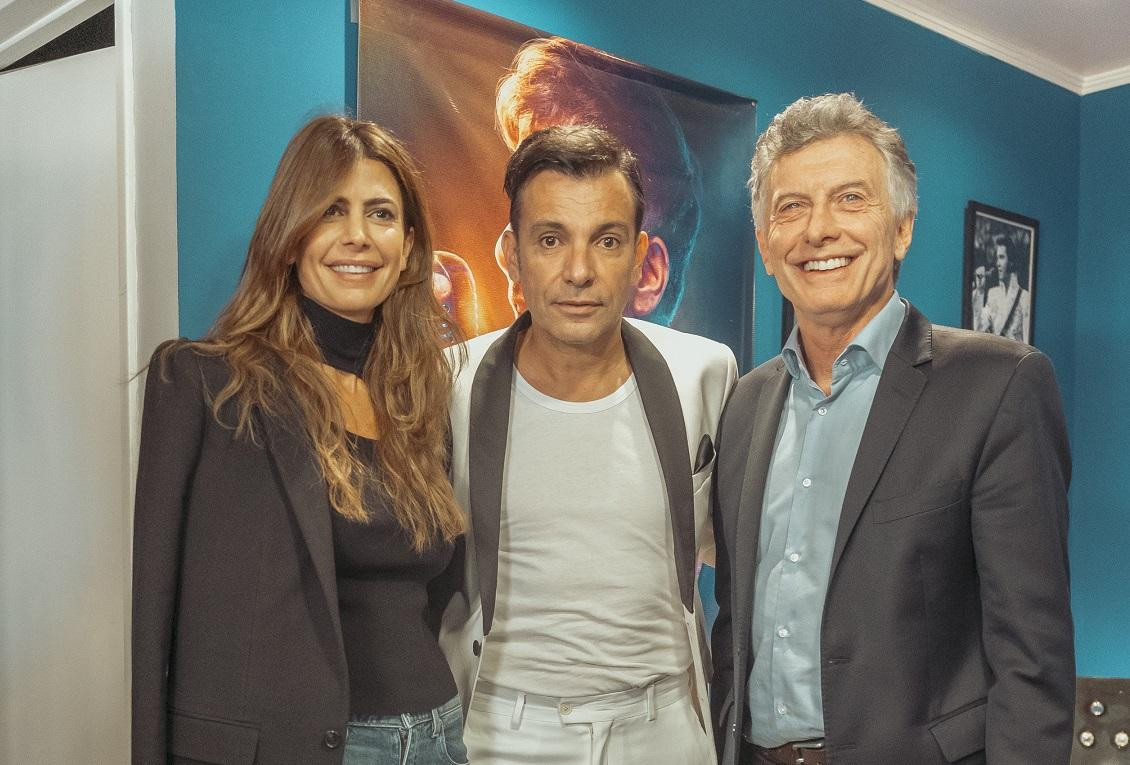 Mauricio Macri y Juliana Awada fueron a ver la obra teatral de Martín Bossi. Foto: NA.