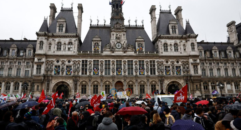 Manifestaciones contra la reforma jubilatoria en Francia. Foto: Reuters.