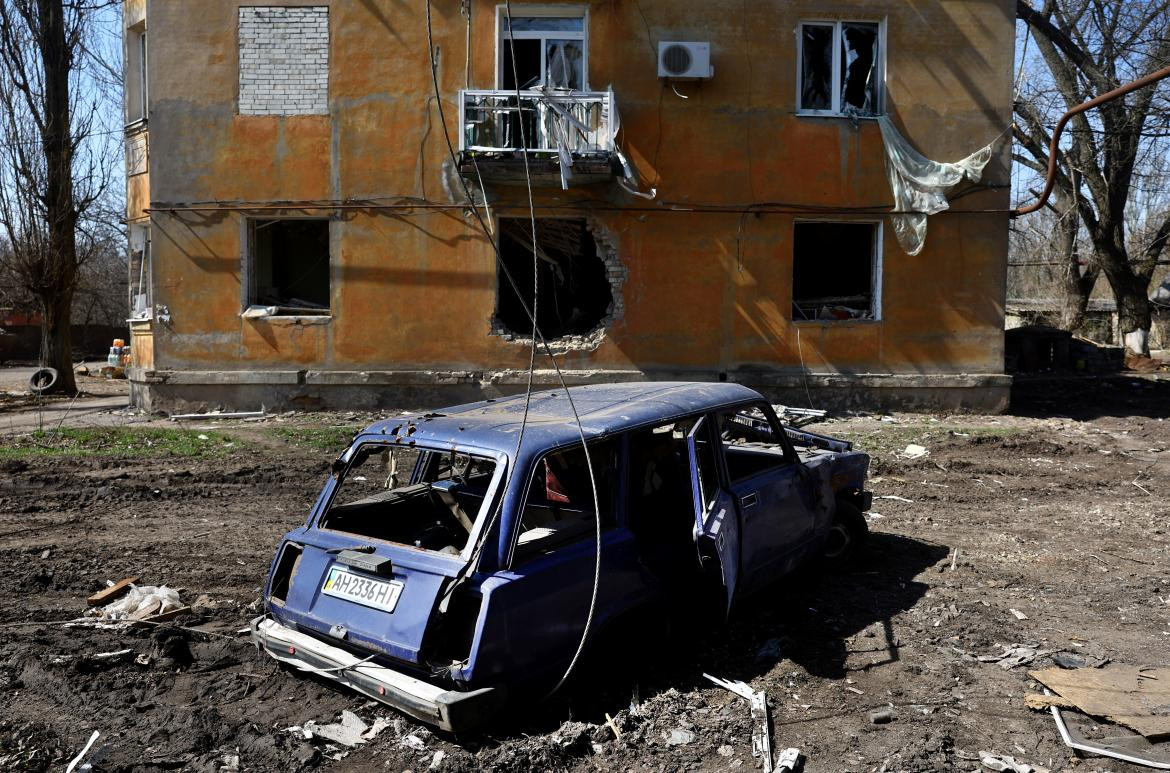 Ataque en Bajmut; Conflicto Rusia-Ucrania. Foto: Reuters.
