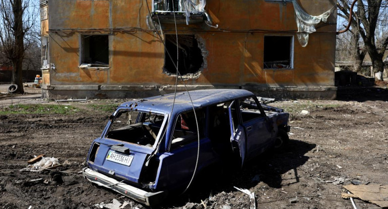 Ataque en Bajmut; Conflicto Rusia-Ucrania. Foto: Reuters.
