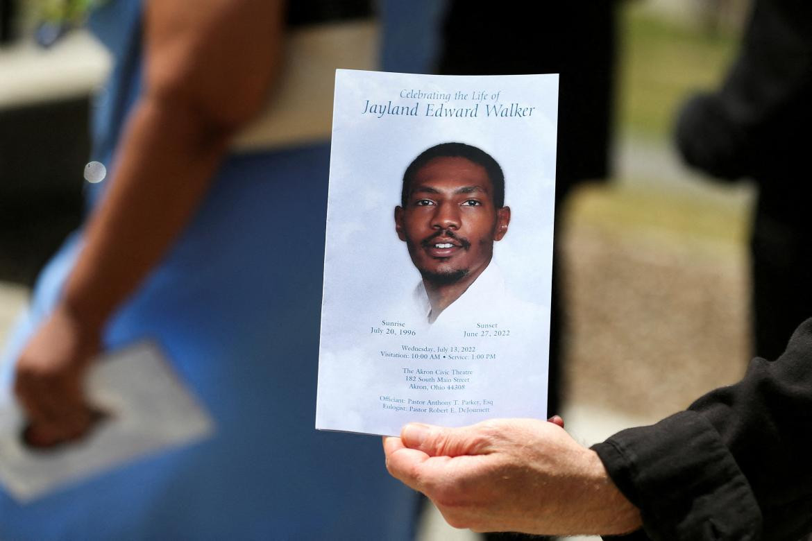 Jayland Walker, joven negro asesinado por la policía. Foto: Reuters.