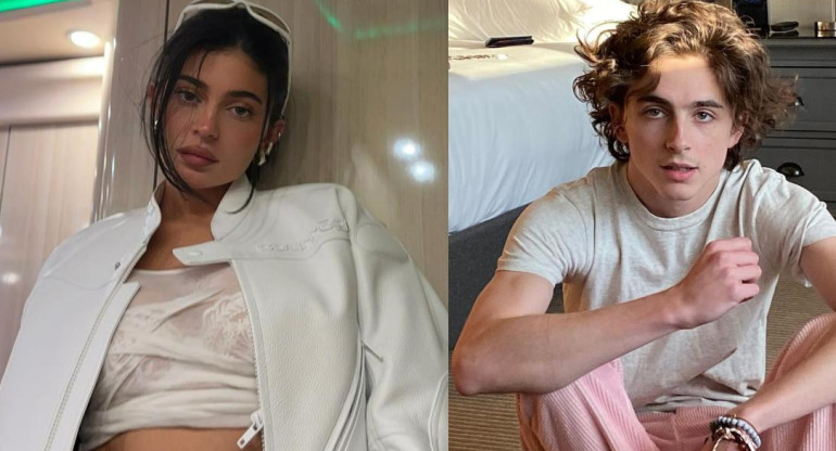 Kylie Jenner y Timothée Chalamet. Fotos: Instagram/kyliejenner - tchalamet