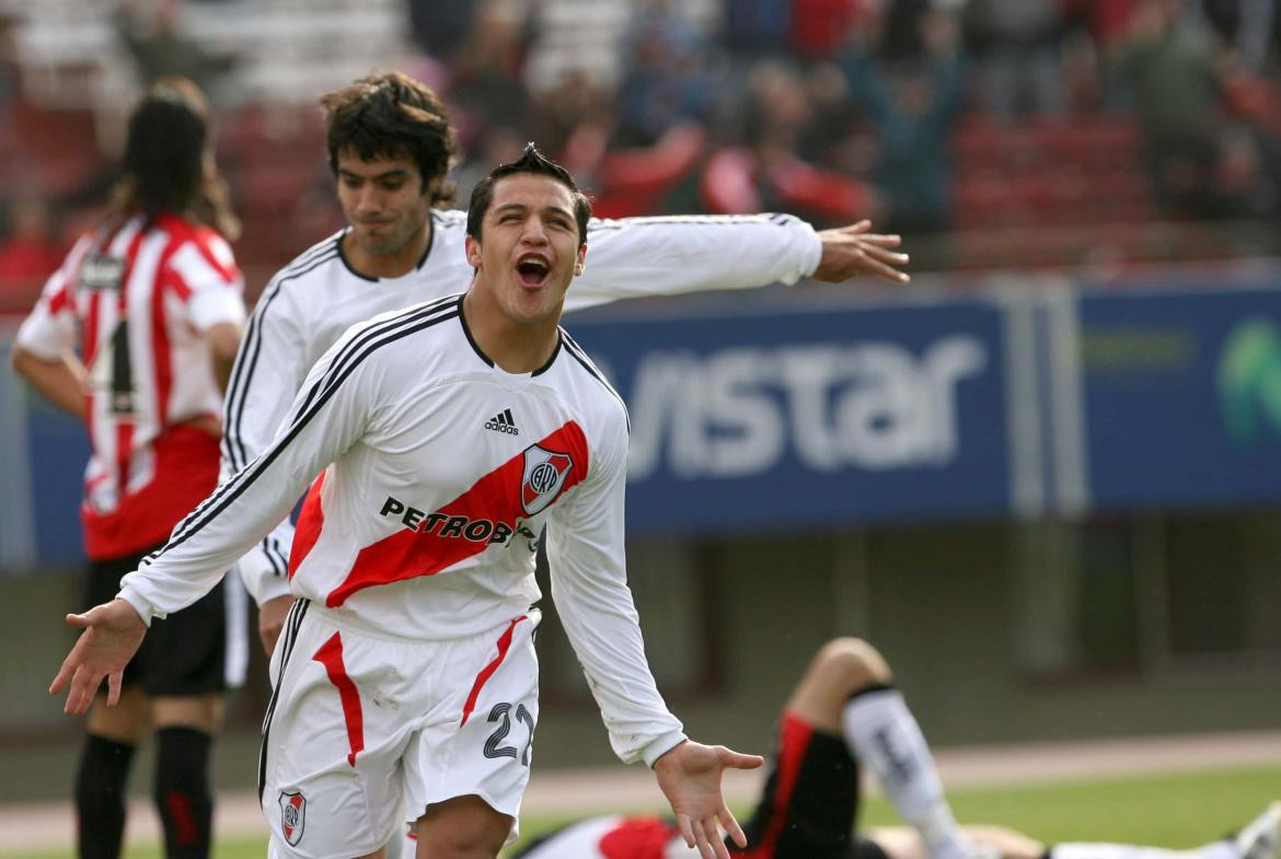 Alexis Sánchez en River. Foto: Archivo.