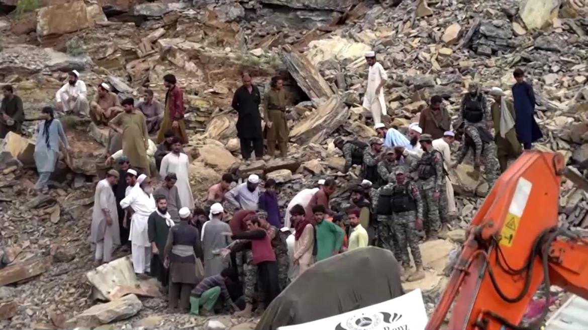 Deslizamiento de tierra en Pakistán. Foto Reuters.