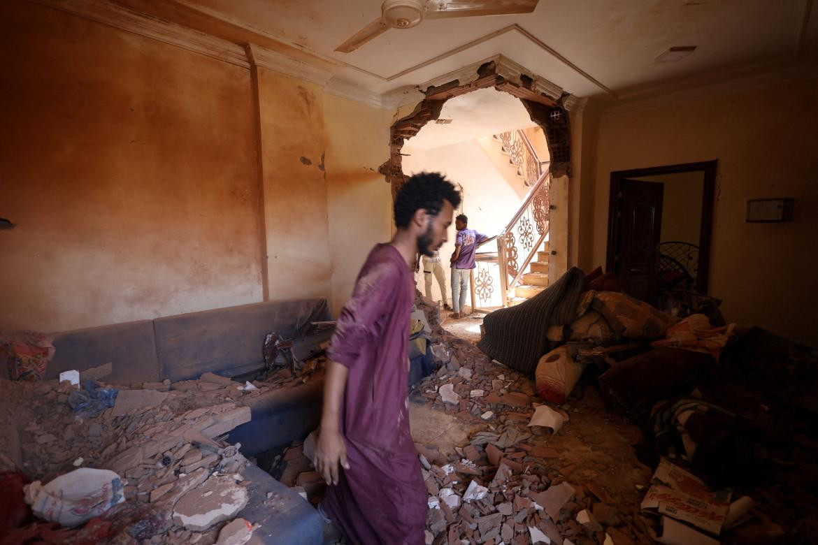 Casa destruida en Sudán. Foto: Reuters. 