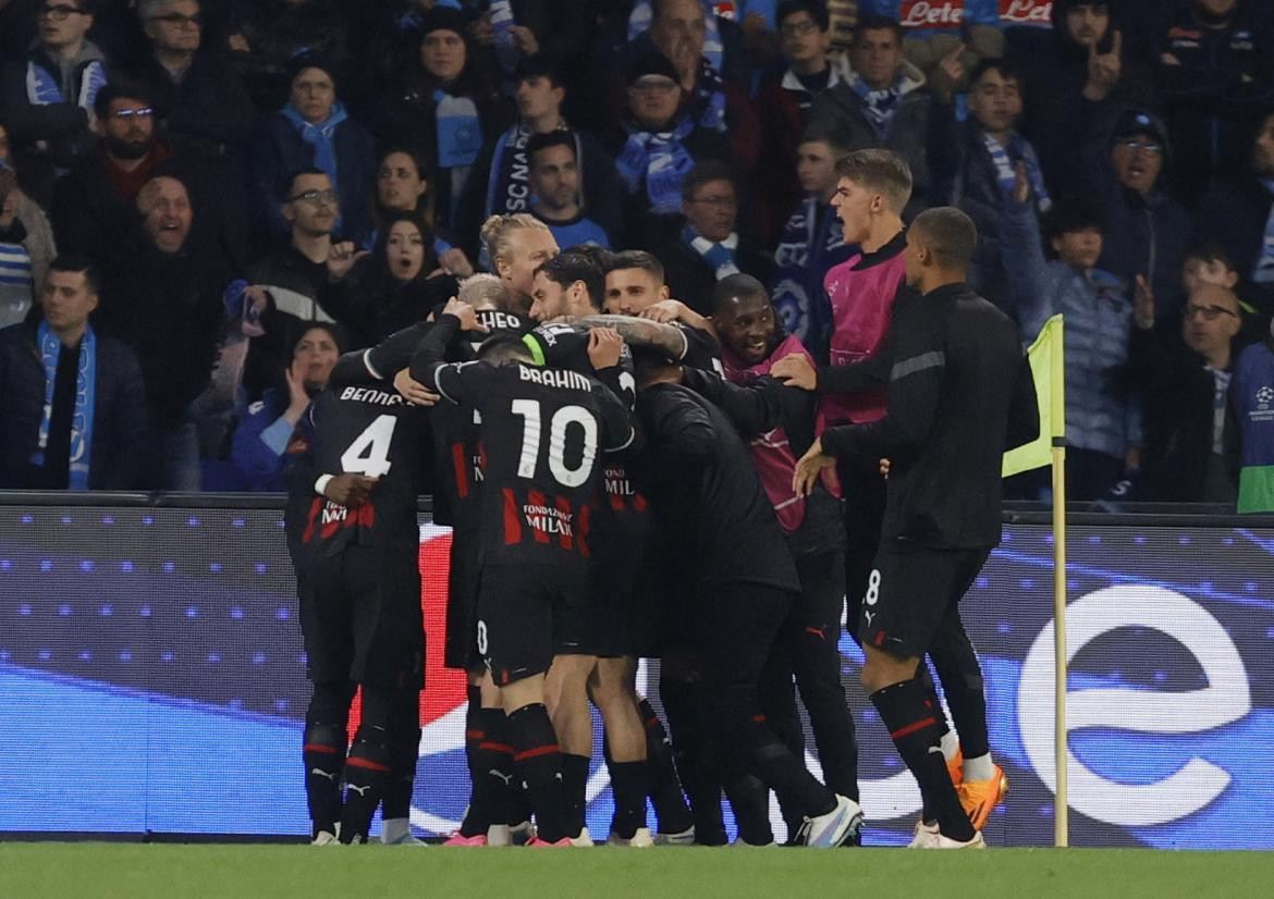 Napoli vs Milan, Champions League. Foto: Reuters