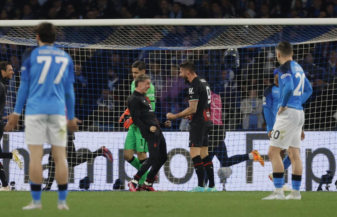 Napoli vs Milan, Champions League. Foto: Reuters
