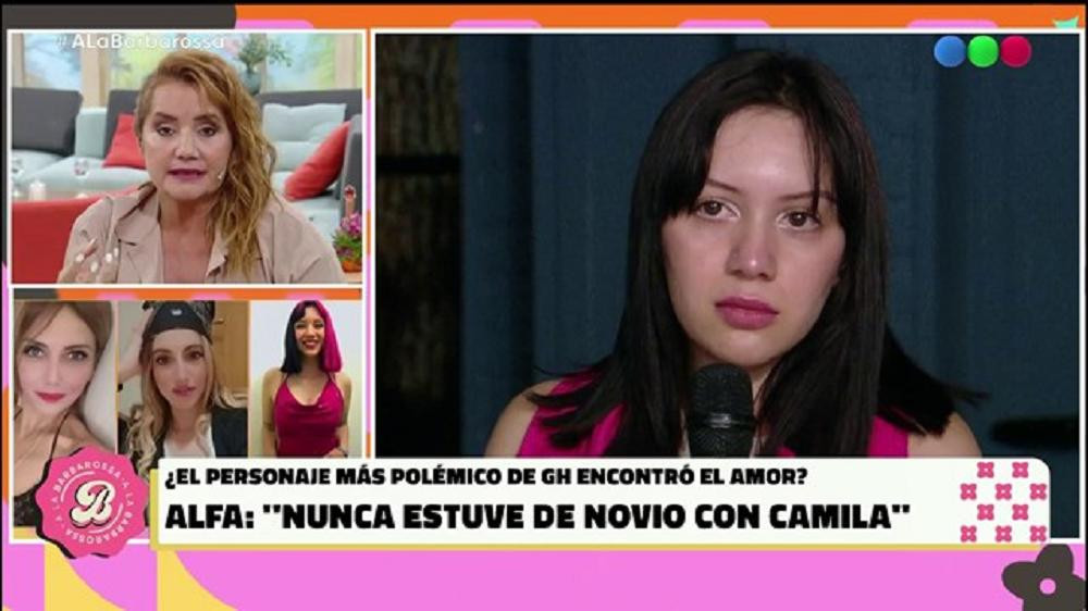 Delfina de novia con Alfa. Foto: captura Telefe.