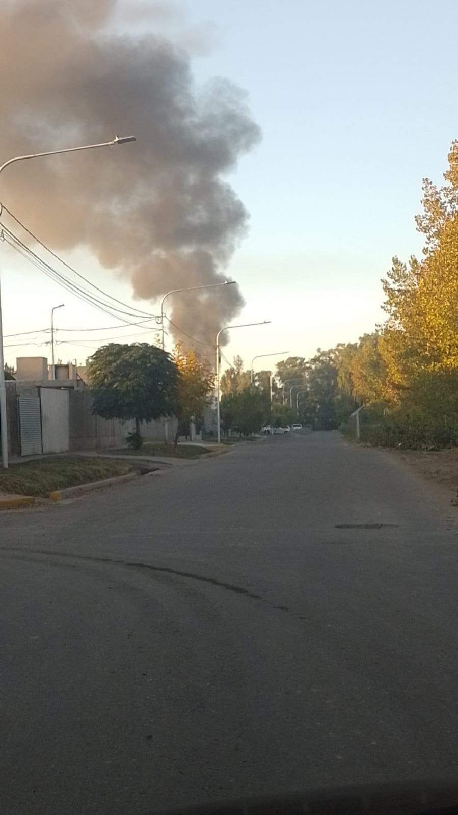 Momento del incendio. Foto: gentileza Diario 8digital.