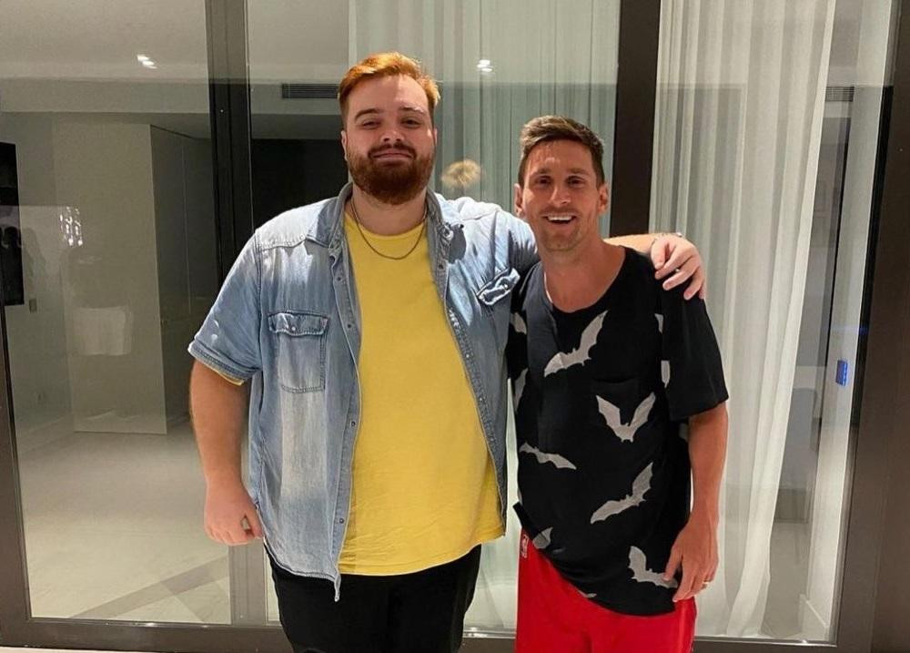 Ibai Llanos junto a Lionel Messi. Foto: Instagram @ibaillanos.