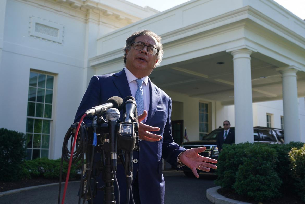 Gustavo Petro durante su visita a la Casa Blanca. Foto: Reuters.