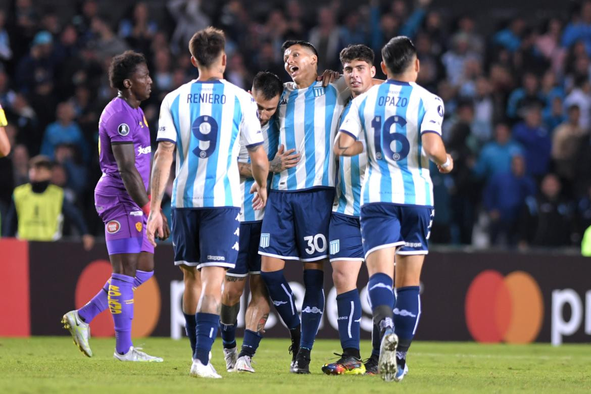 Racing vs Aucas, Copa Libertadores. Foto: Télam