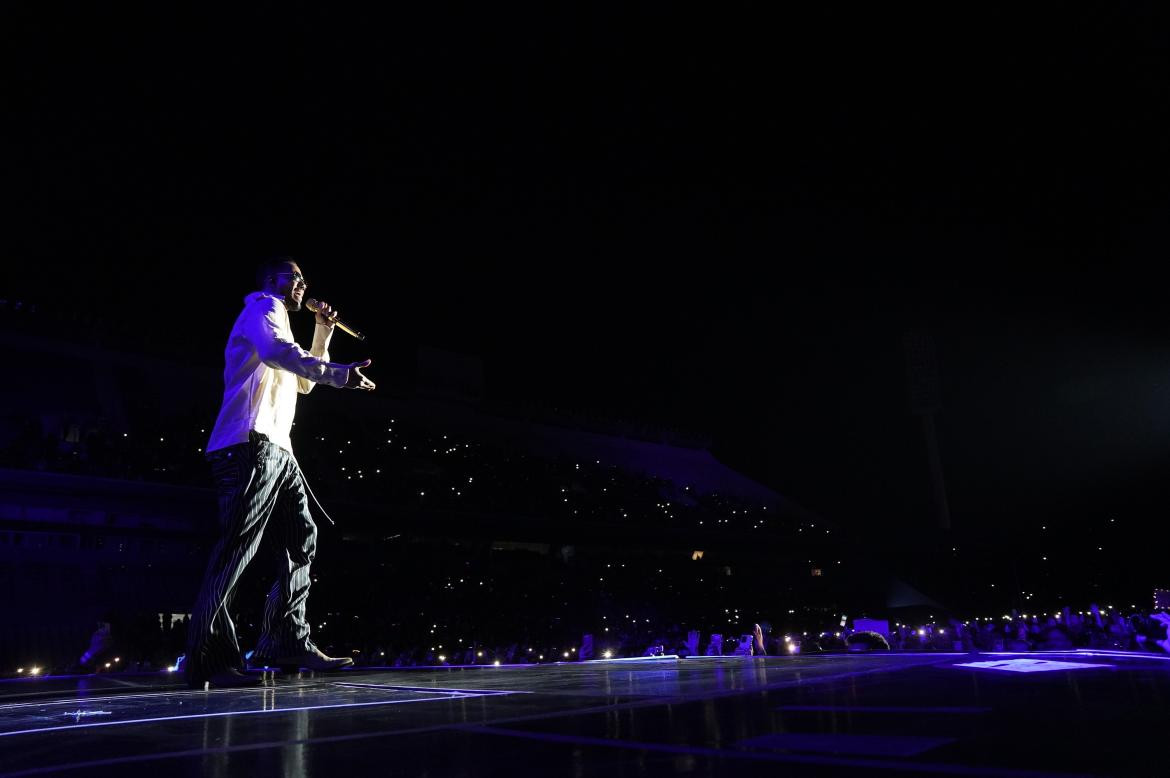 Romeo Santos en el estadio Vélez. Foto: prensa.