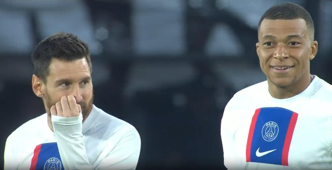 Lionel Messi y Kylian Mbappé. Foto: captura de video.