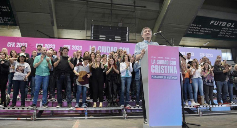 Máximo Kirchner cerró un plenario de la militancia. Foto: FdT