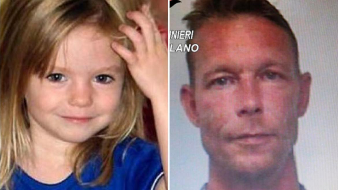 Madeleine McCann y Christian Brueckner. Foto: Archivo.