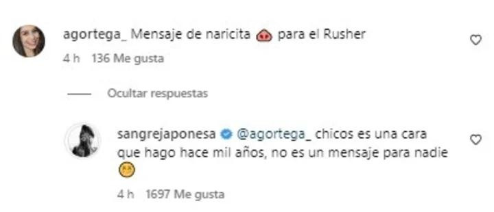 La respuesta de la China. Foto: Instagram.