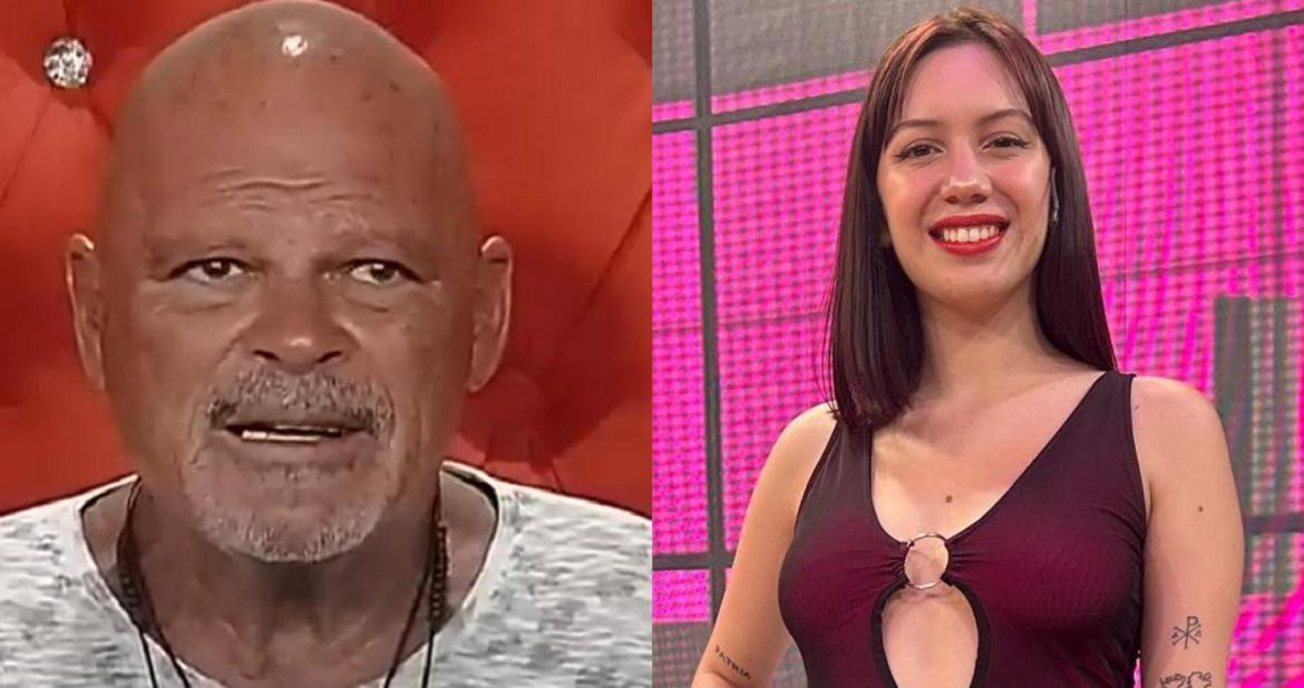 Alfa de Gran Hermano y Delfina Wagner. Fotos: captura Telefe - Twitter/delfinawagner_