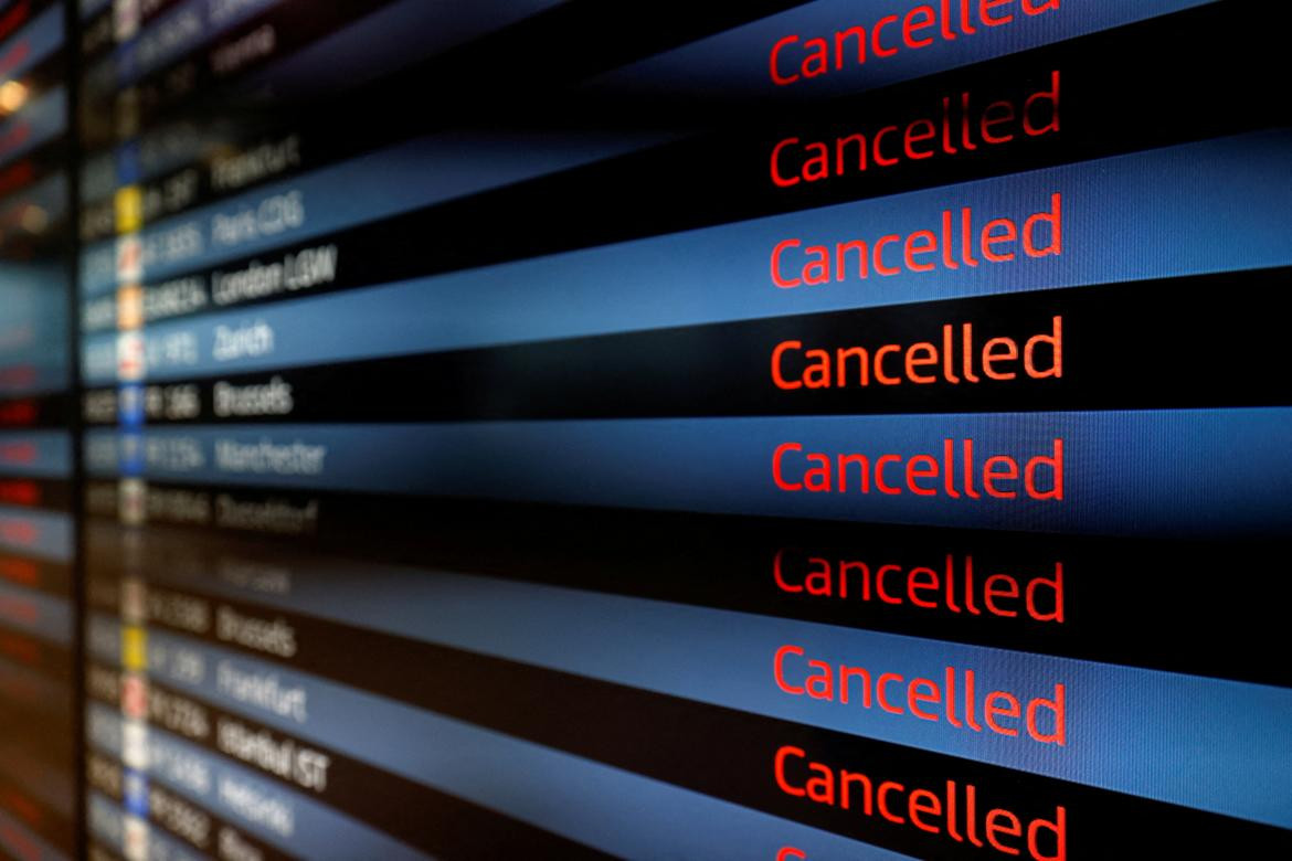 Vuelos cancelados en el aeropuerto de Berlín. Foto: Reuters.
