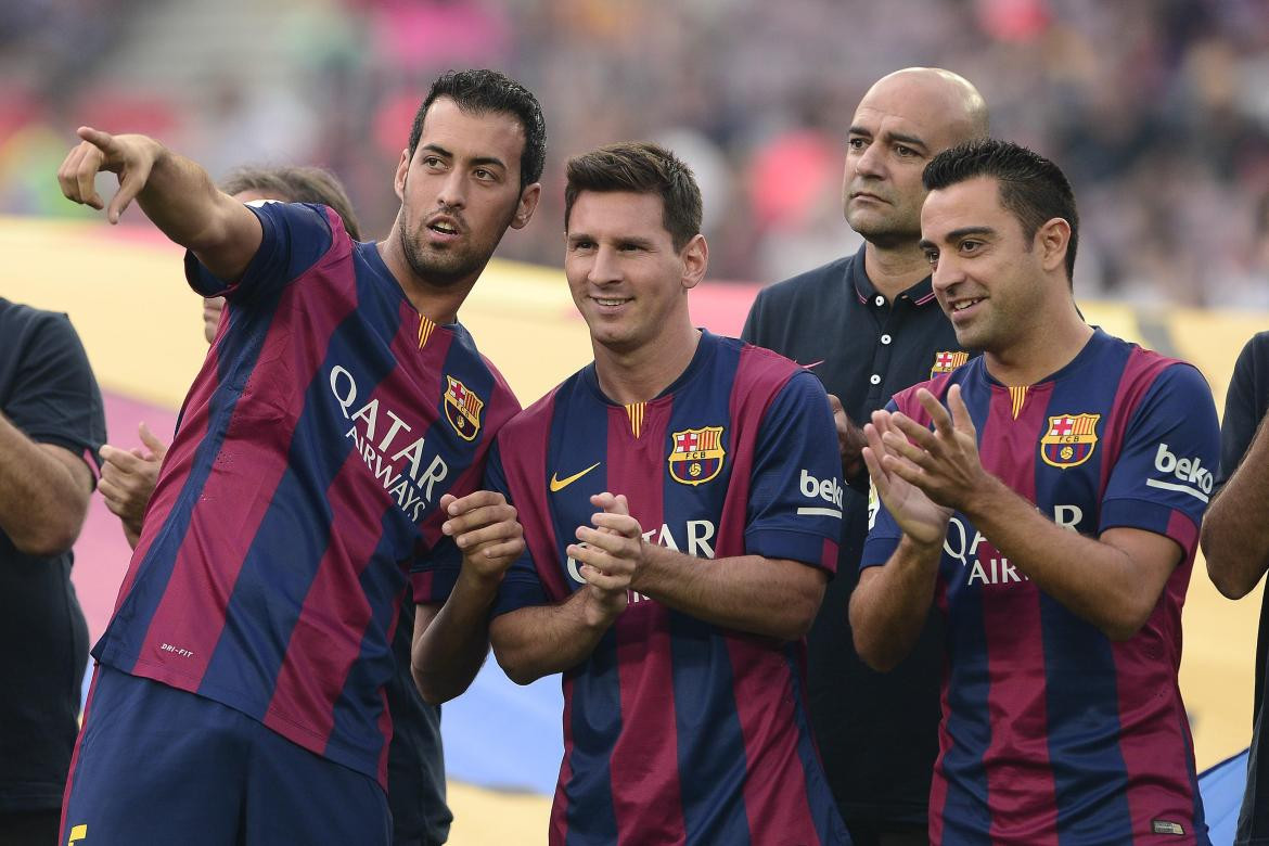 Messi, Busquets y Xavi podrían reencontrarse en Barcelona. Foto: NA.