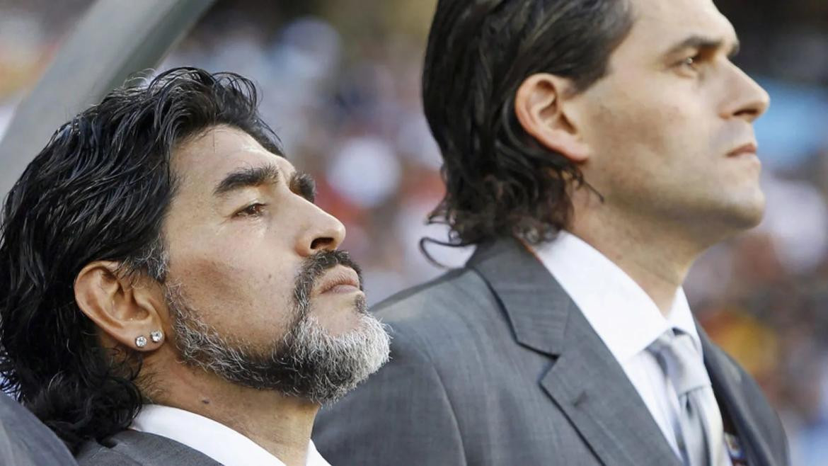 Diego Maradona y Alejandro Mancuso.