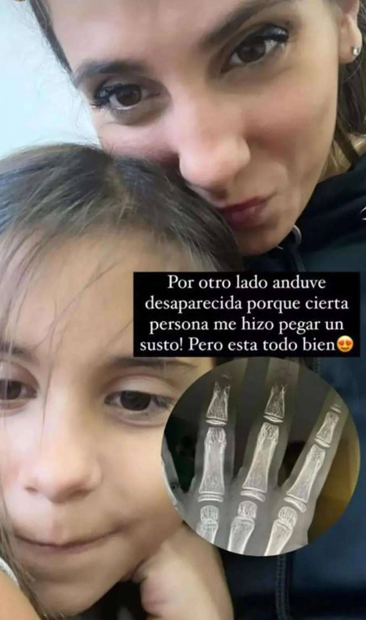 Cinthia Fernández y el accidente de su hija. Foto: Instagram.