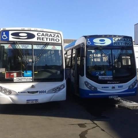 Paro de colectivos; línea 9. Foto: Facebook: Choferes Línea 9.