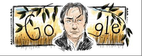 Alan Rickman, doodle. Foto: Google.