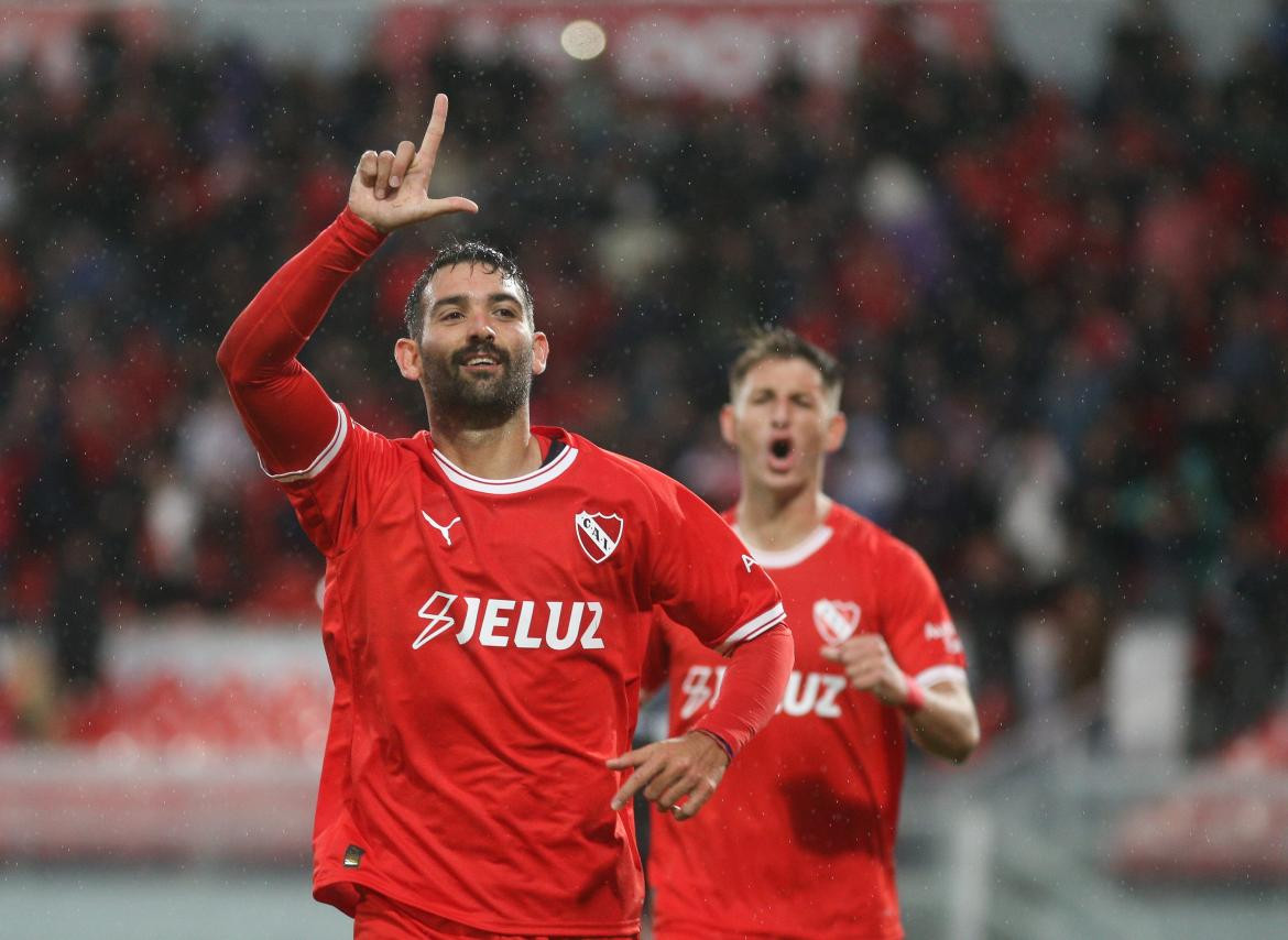 El goleador Martín Cauteruccio; Independiente vs. Belgrano. Foto: NA