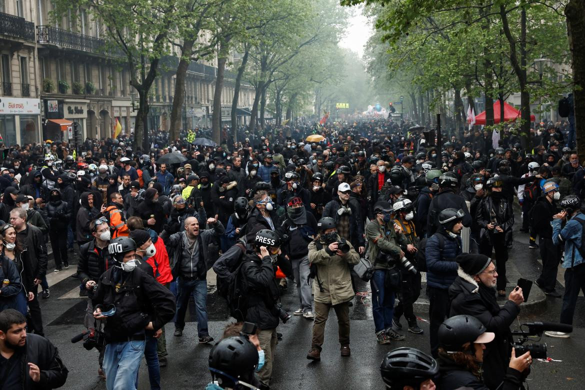 Manifestación en Francia. Foto: Reuters.
