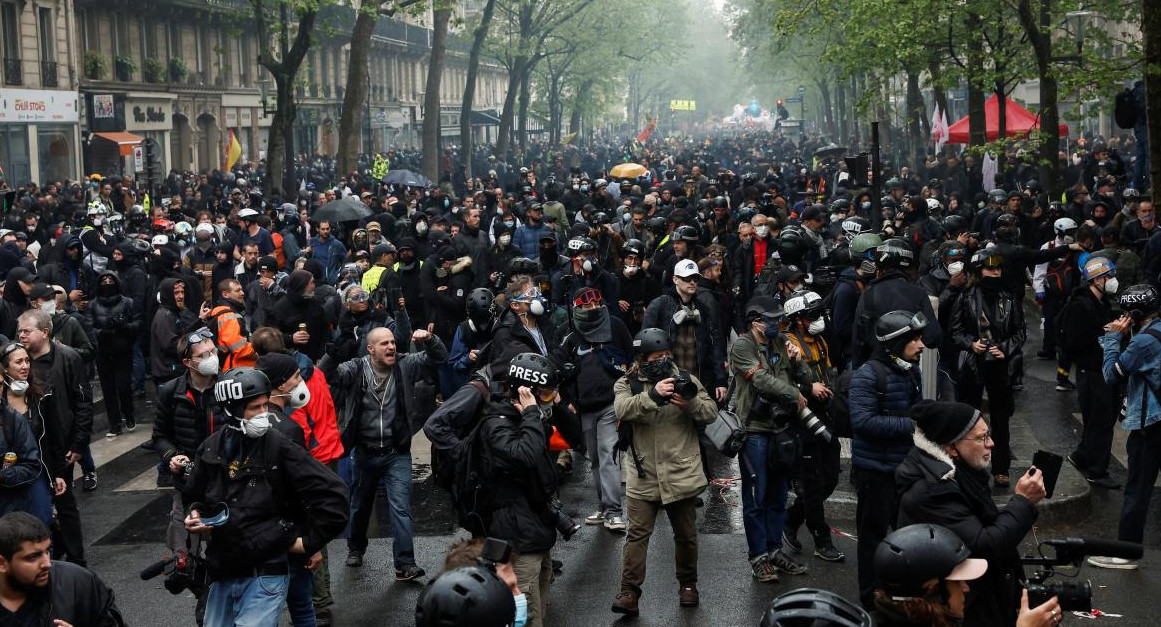 Manifestación en Francia. Foto: Reuters.