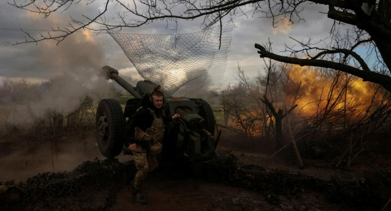 Batalla en Bajmut. Foto: Reuters.