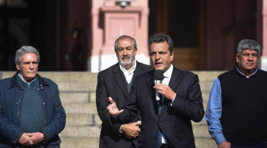 Sergio Massa en acto de la CGT. Foto: NA